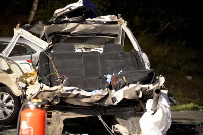 UPDATE! 2 Kinder und 2 Erwachsene sterben nach schwerem Frontalcrash bei Bad Rappenau